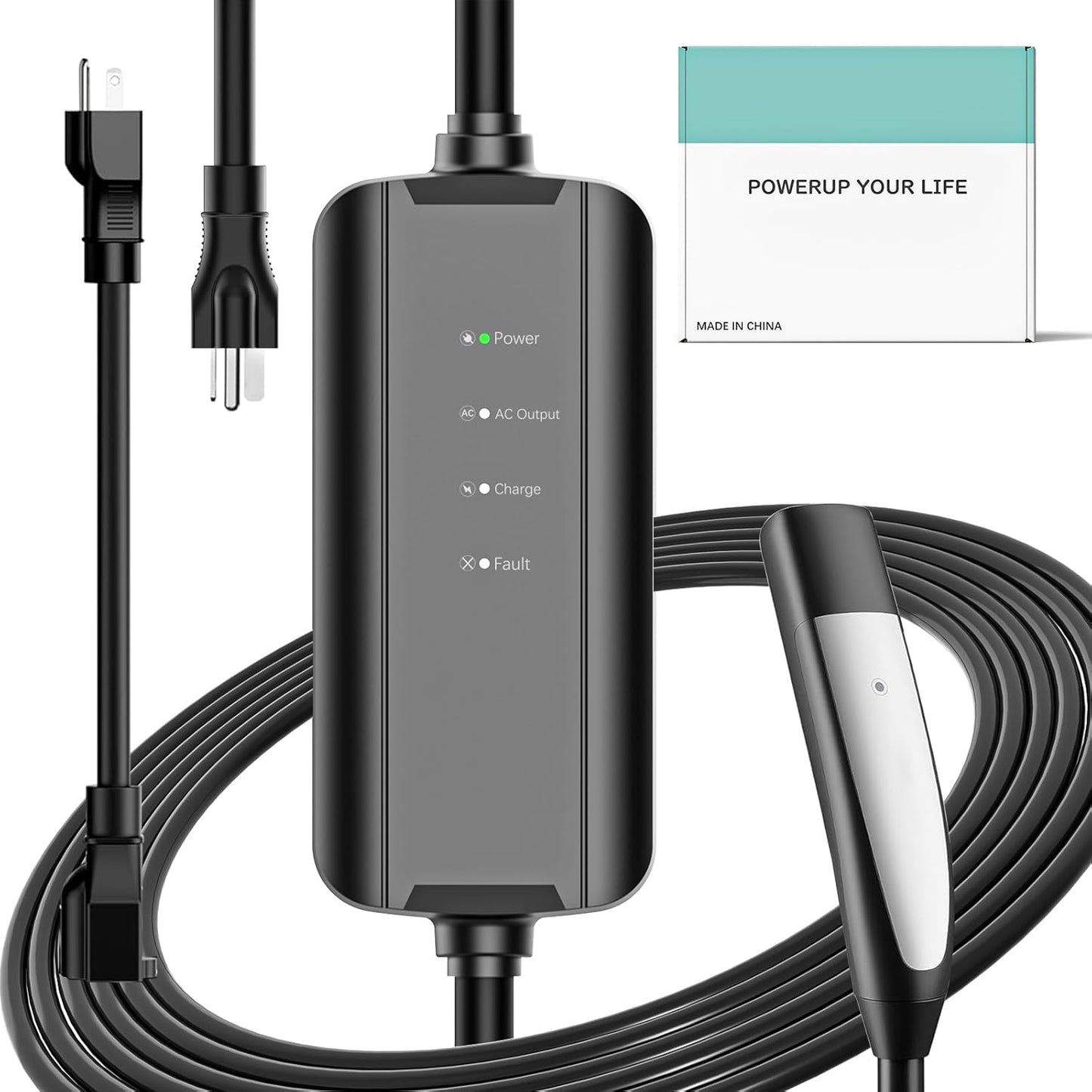 EVCONN Level 2 Portable EV Charger for Tesla Models 3/Y/S/X 16Amp 110V - EVCONN
