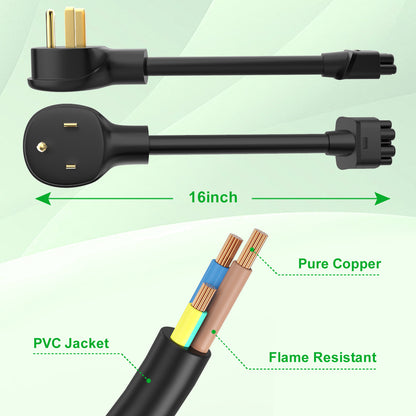 EVCONN NEMA 6-50 Adapter for TSLGen 2 Mobile Portable Charger-Connect Mobile Charger to 250V Outlet at 50 Amp - EVCONN