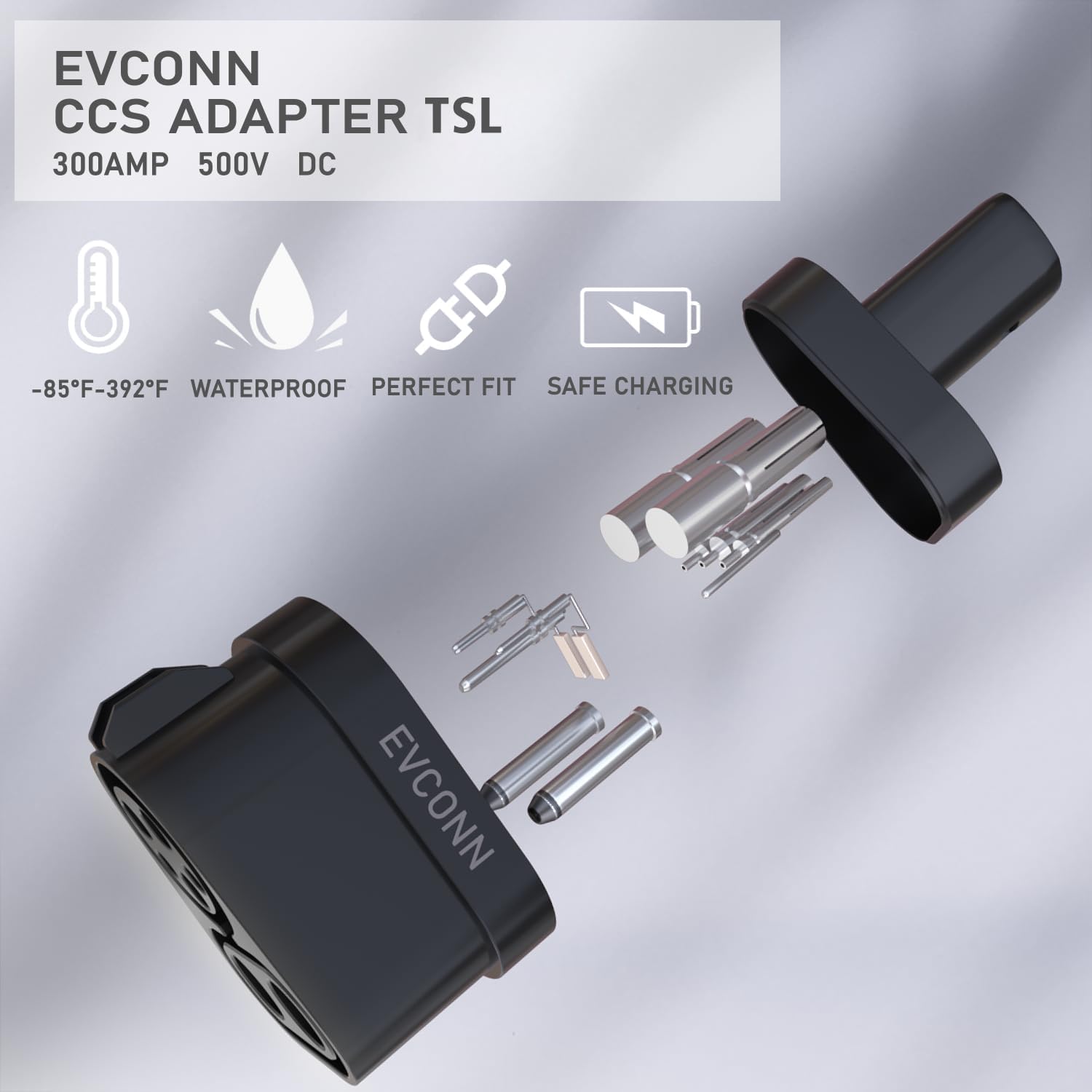 EVCONN CCS to Tesla EV Adapter | 500V | 300 Amp - EVCONN