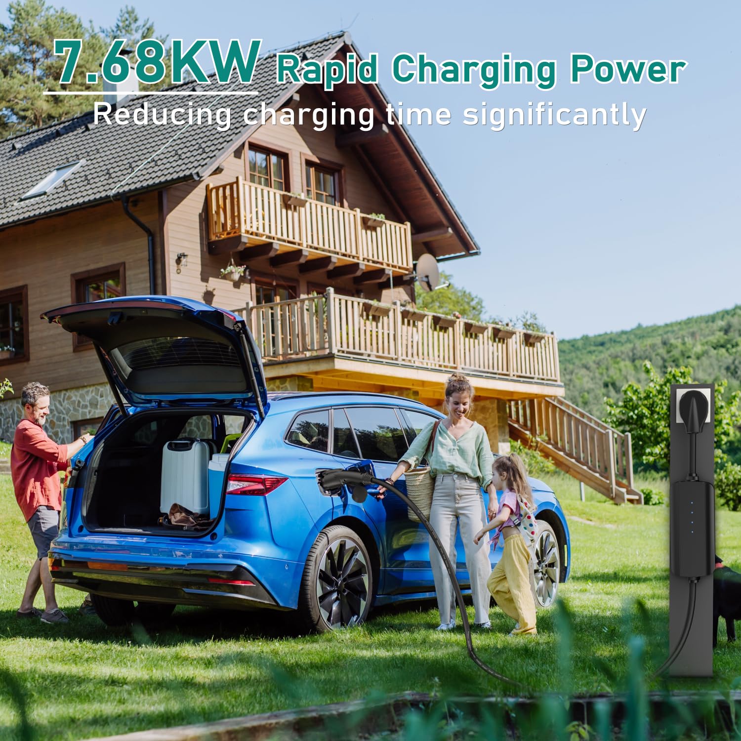 EVCONN Portable Level 2 Tesla EV Charger | 240V | 32 Amp | NEMA 14-50 - EVCONN