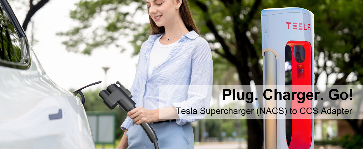 EVCONN Tesla Supercharger (NACS) to CCS1 Adapter | Vortex Plug | 500A | 1000V - EVCONN